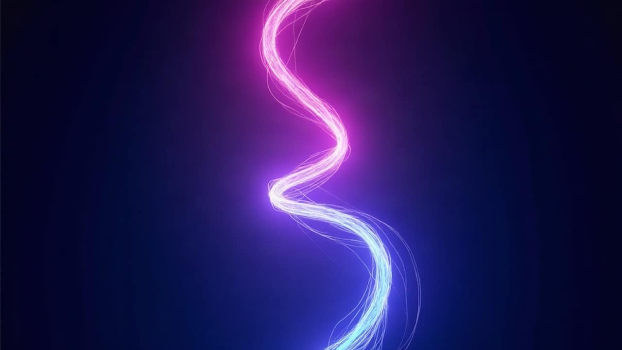 Abstract upward pulse waves representing a growth hormone signal cascade